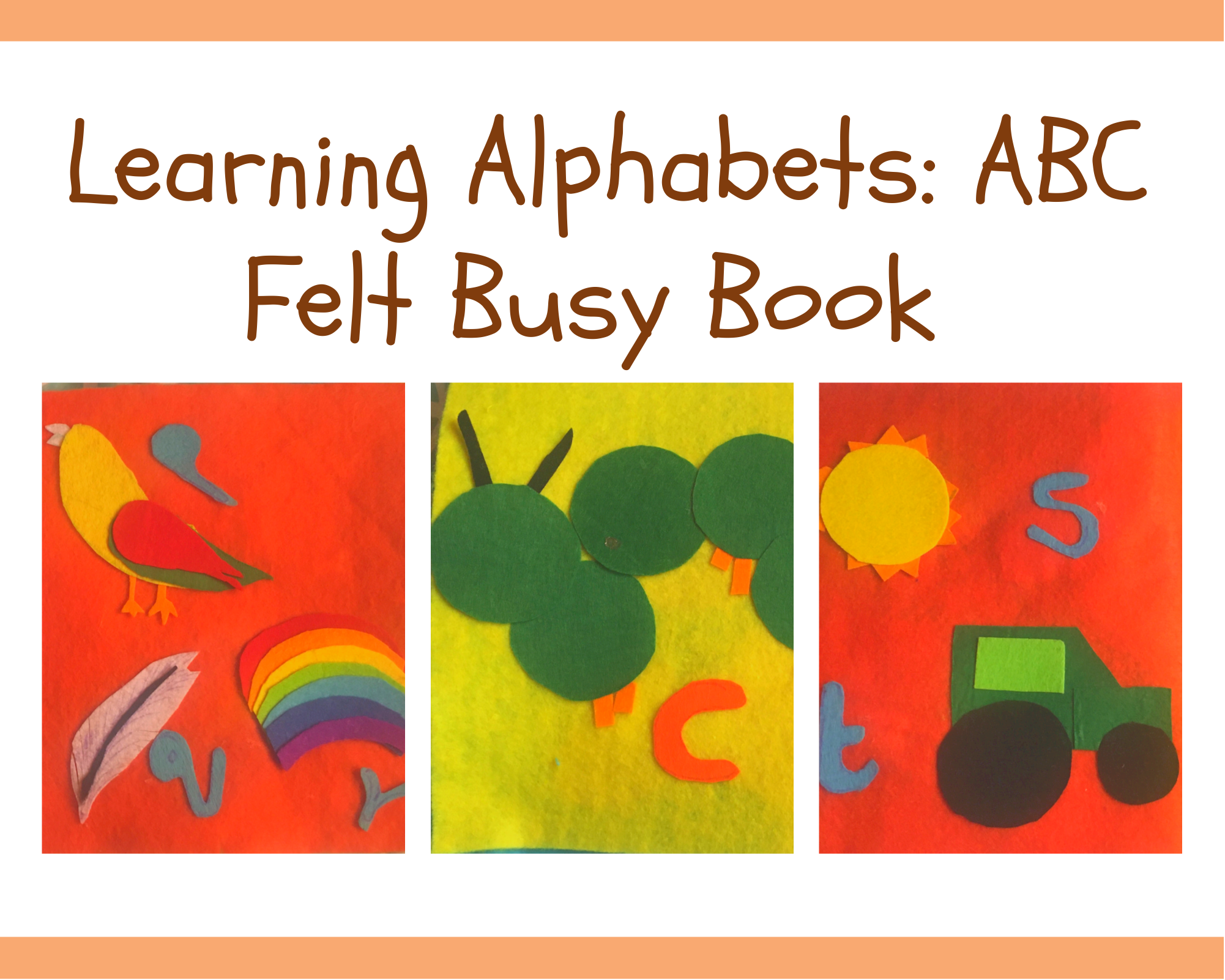 Learning English Letters: ABC Felt Activity Book