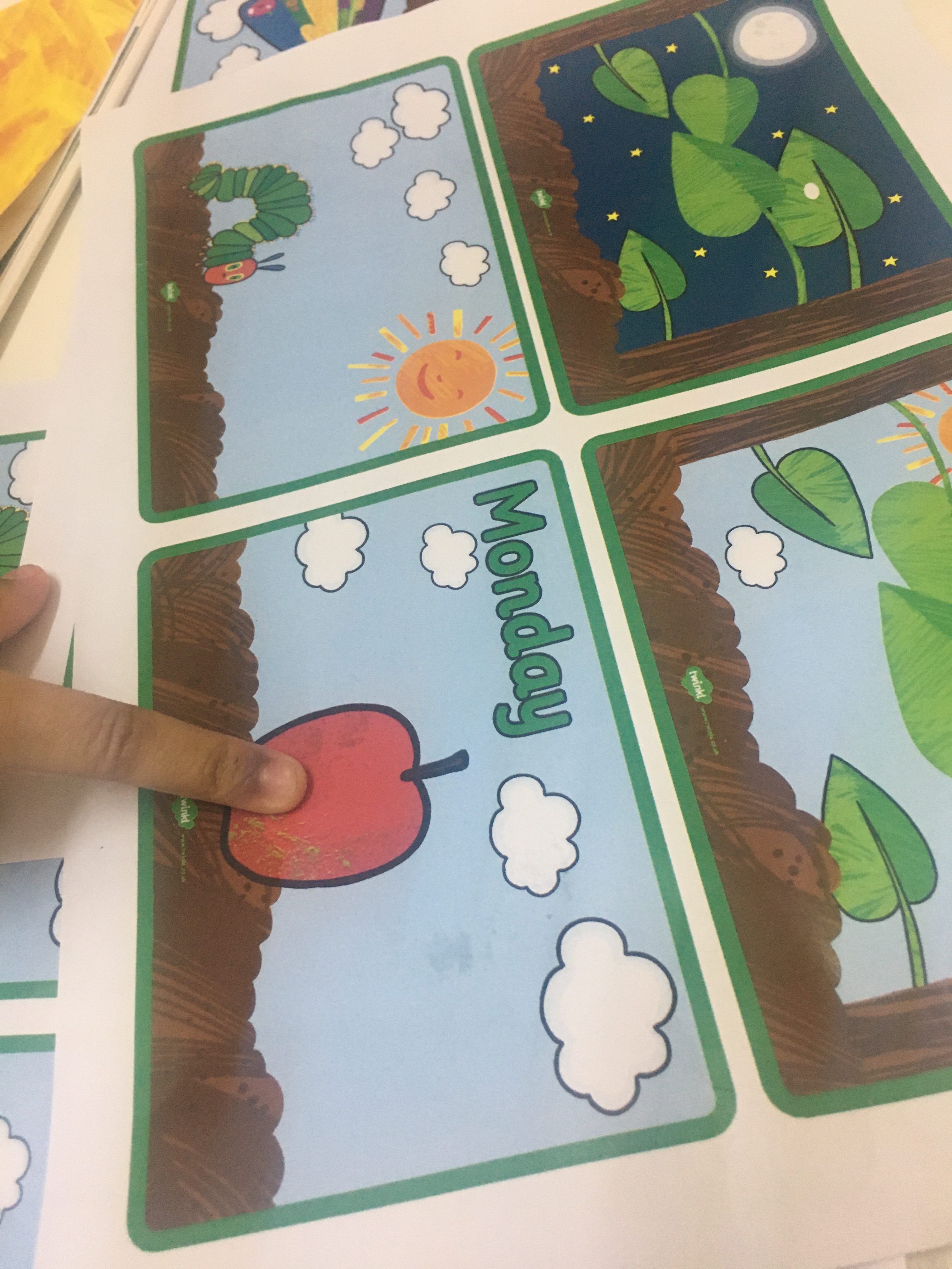Story Sequencing: The Very Hungry Caterpillar , Days of the Week Learning
