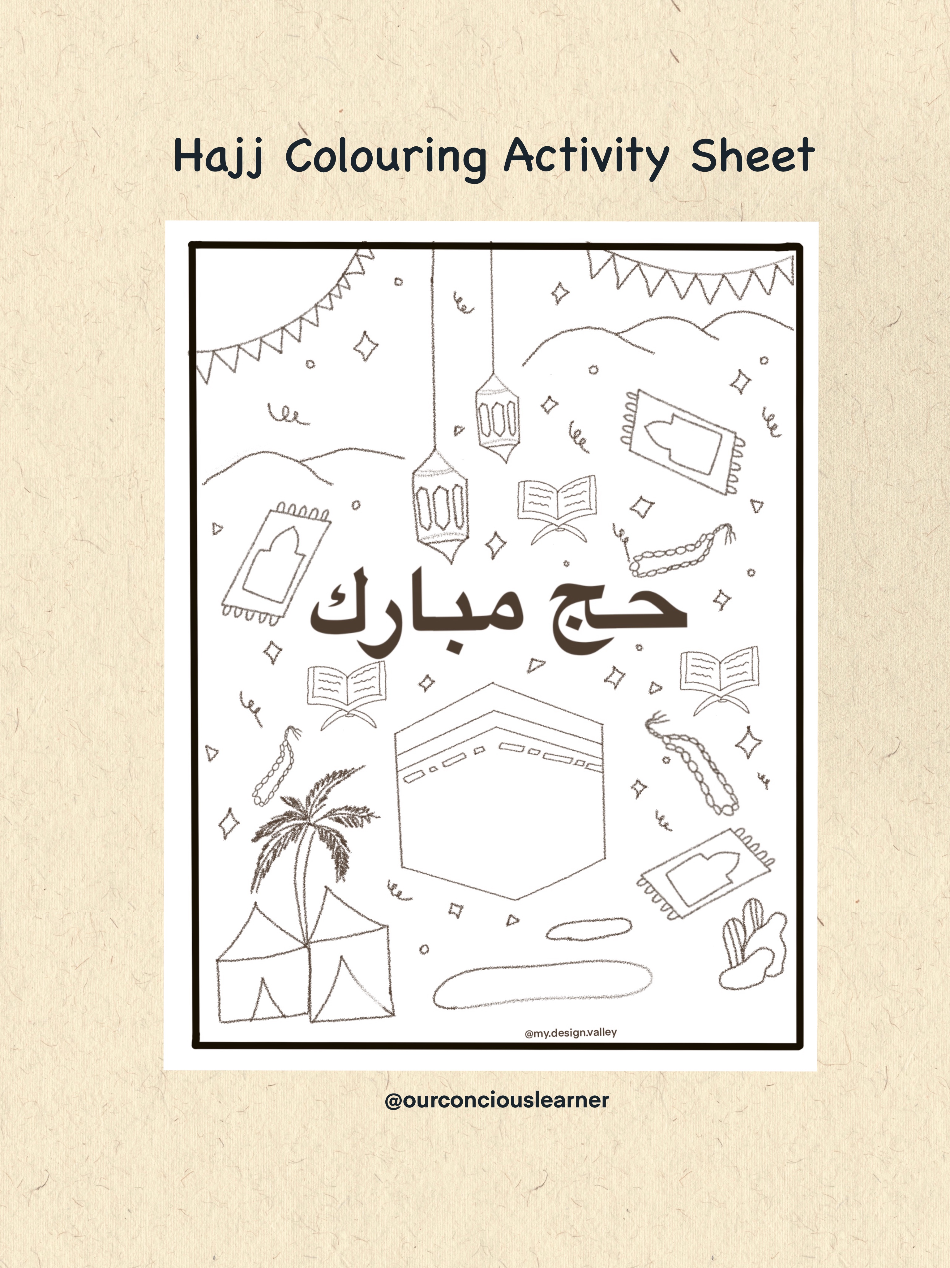 Hajj Colouring Activity Sheet Freebie